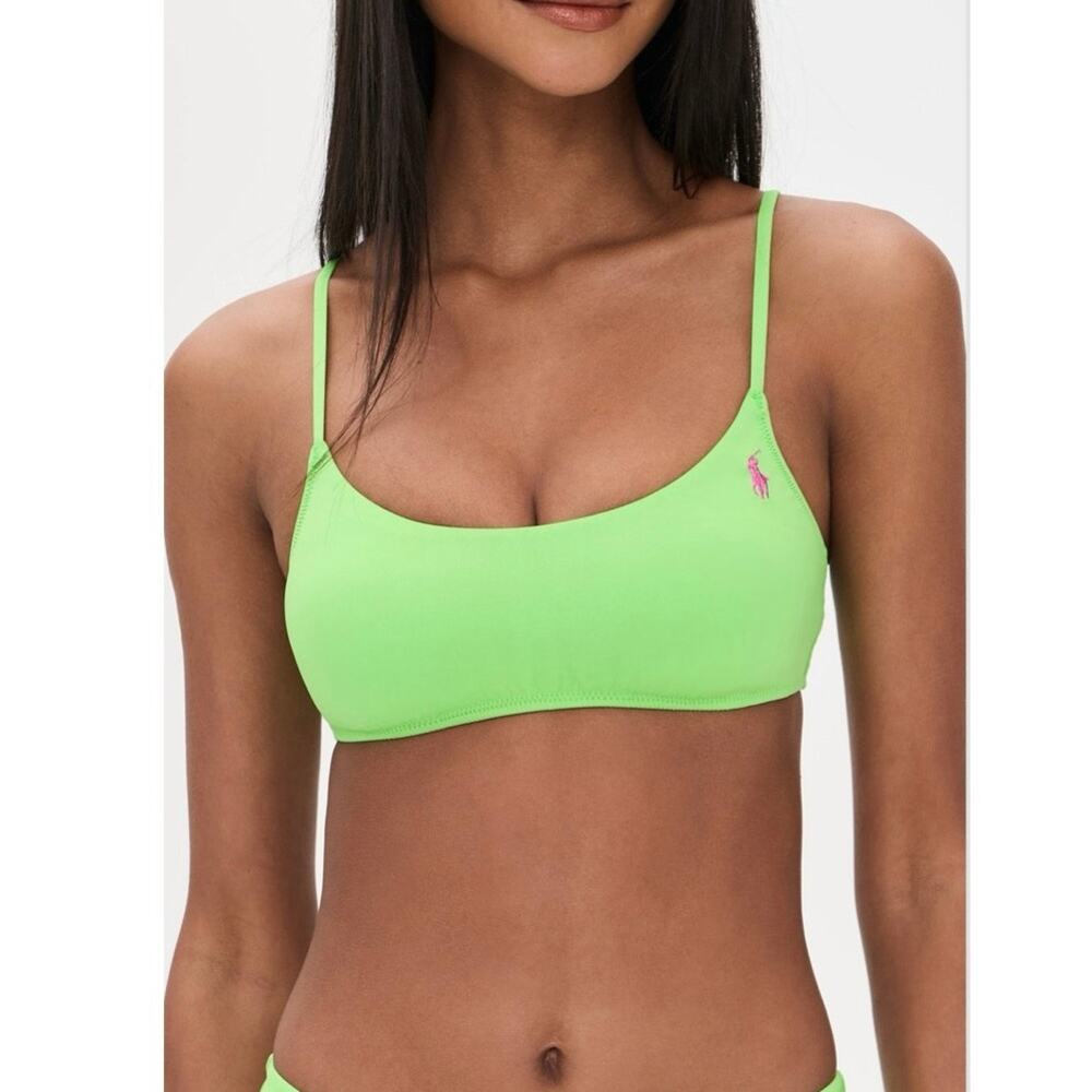 NWOT Polo Ralph Lauren Kennedy Bikini Top in Riviera Green SZ S